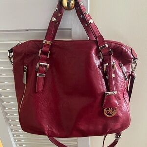 Michael Kors Stylish Red Leather Handbag
